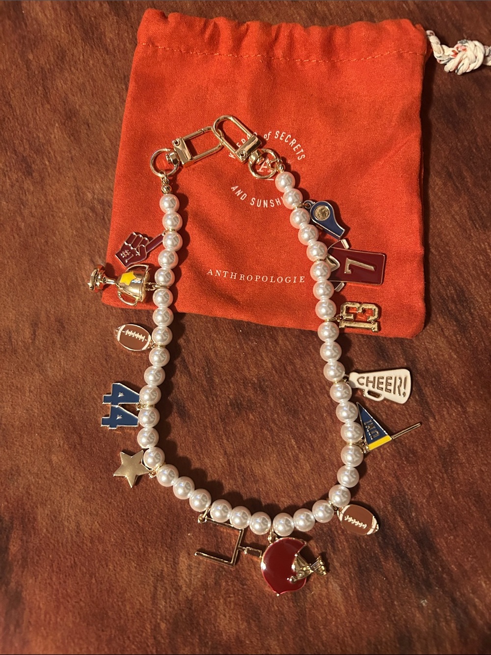 Anthropologie Pearl Charm Bag Charm